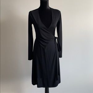 Classic black wrap dress